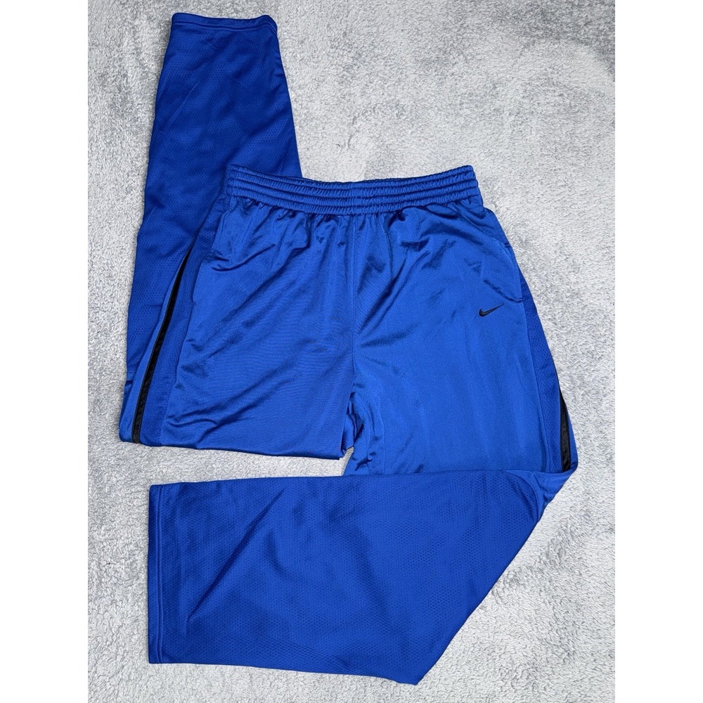 Vintage Y2K Nike Men's XL Baggy Loose Fit Track Pants Basketball Royal Blue
